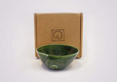 Boxed Green Spiral Bowl Image