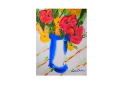 Flowers In A Blue Vase Image