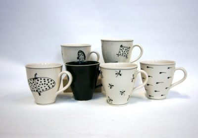 Black & White Mugs Image